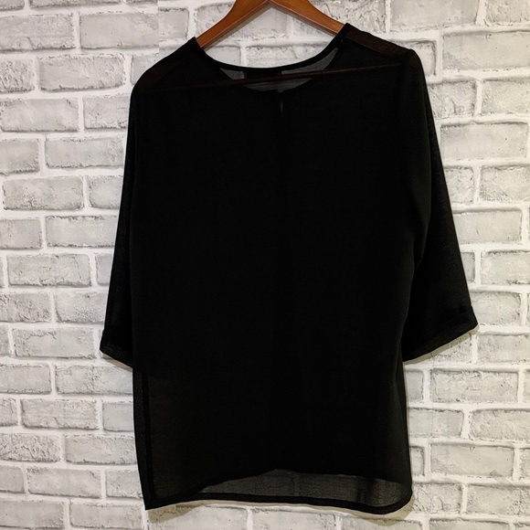 Black Sheer Swim Cover-Up (no size printed- see measurements) - Picture 4 of 4